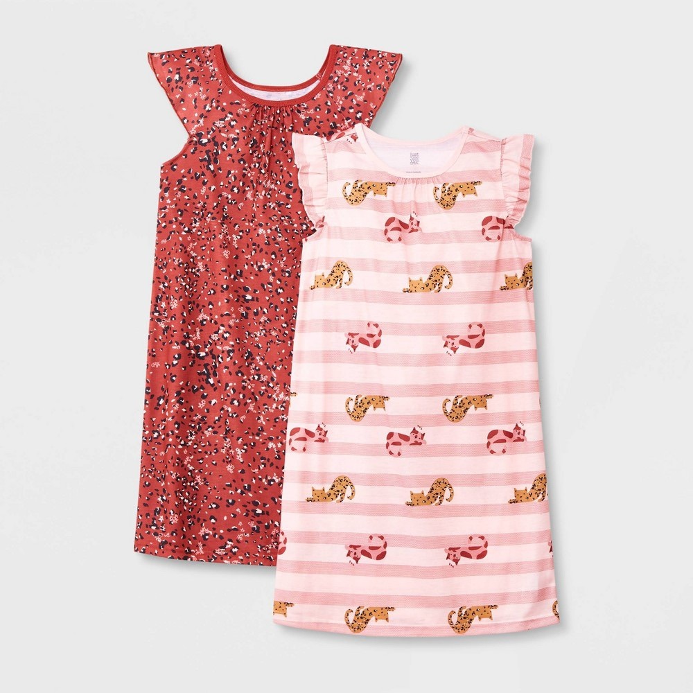 Girls' 2pk Cat/Animal Print NightGown - Picture 3 of 3